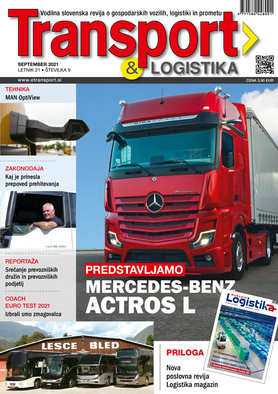 Revija Transport & Logistika september 2021 naslovnica