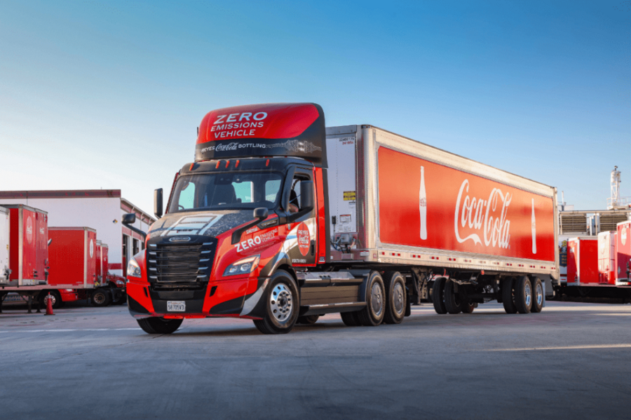 Freightliner eCascadia Coca Cola