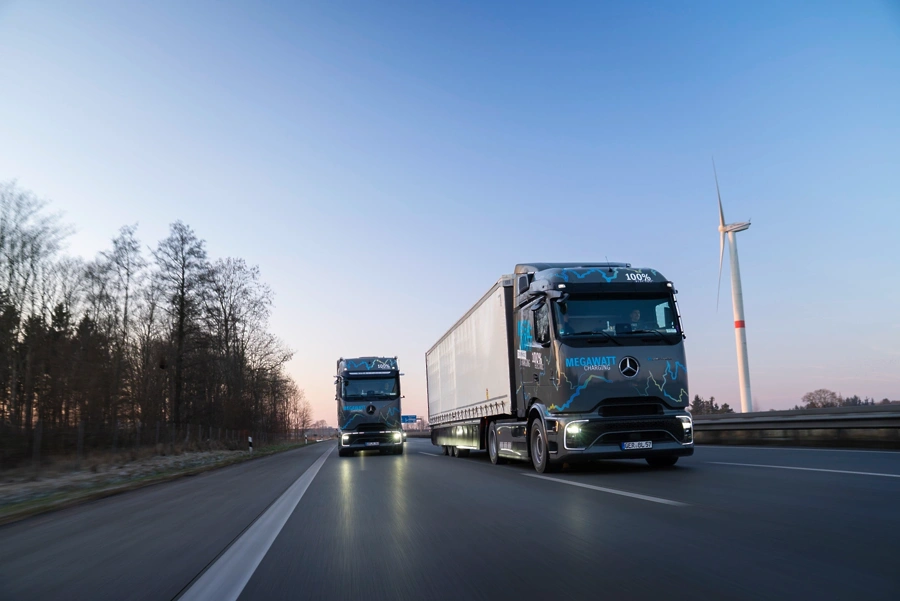 Mercedes eActros 600 megavatno polnjenje MCS