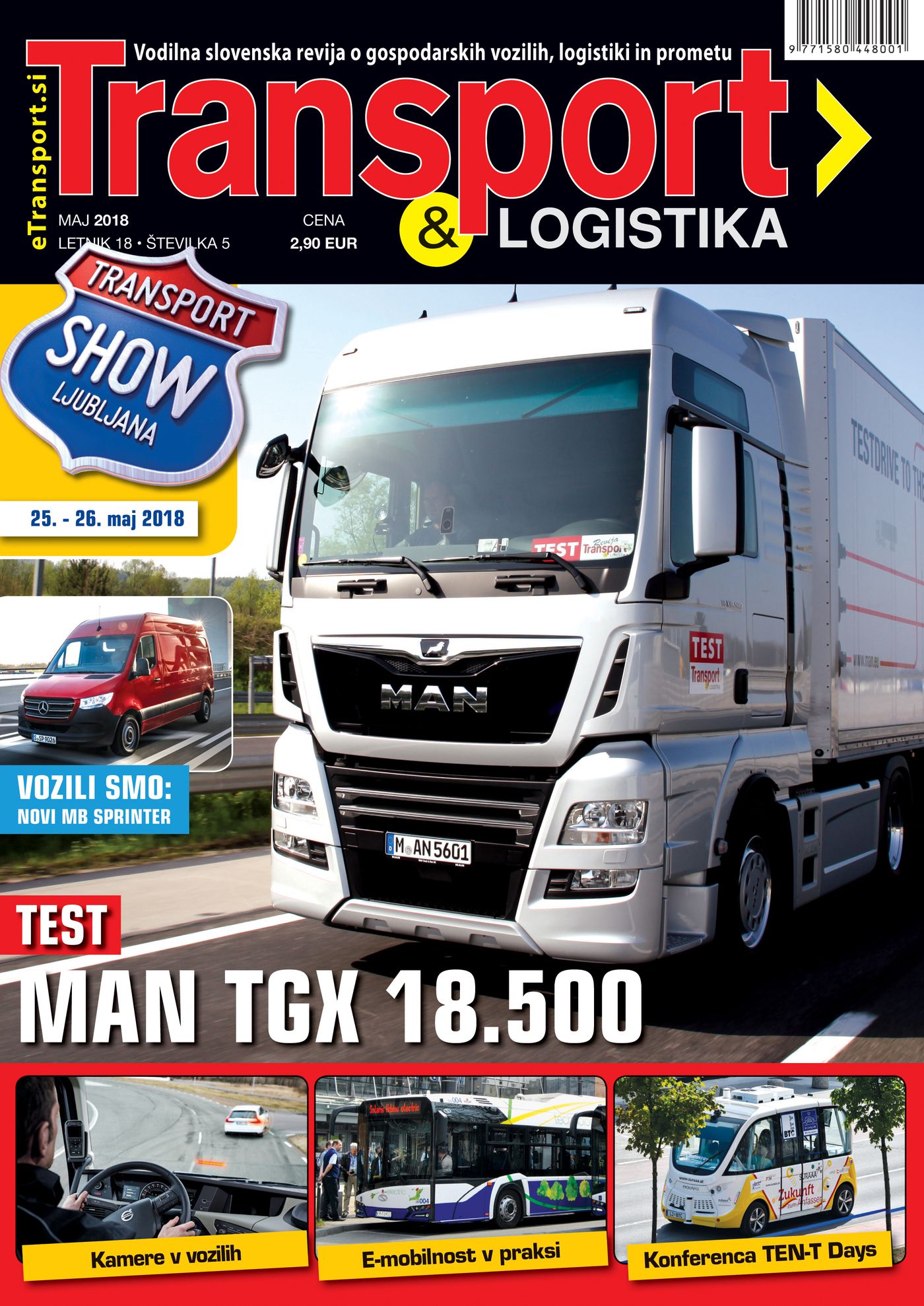 Naslovnica Transport & Logistika maj 2018