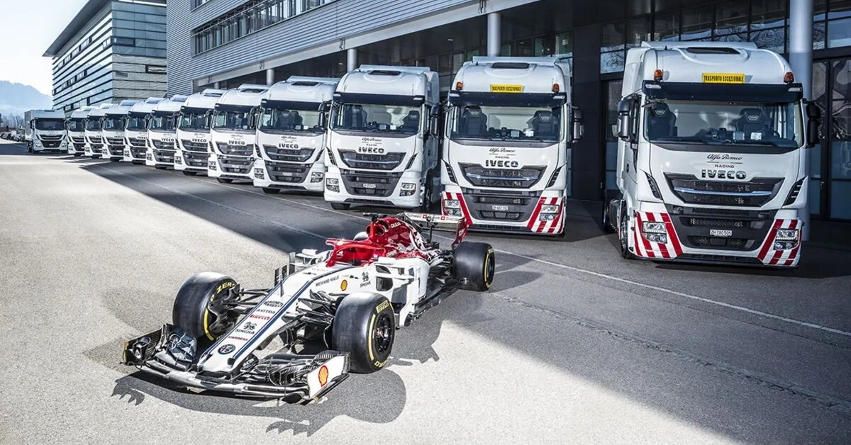 Iveco uradni partner dirkaškega moštva Alfa Romeo Racing | Transport in ...